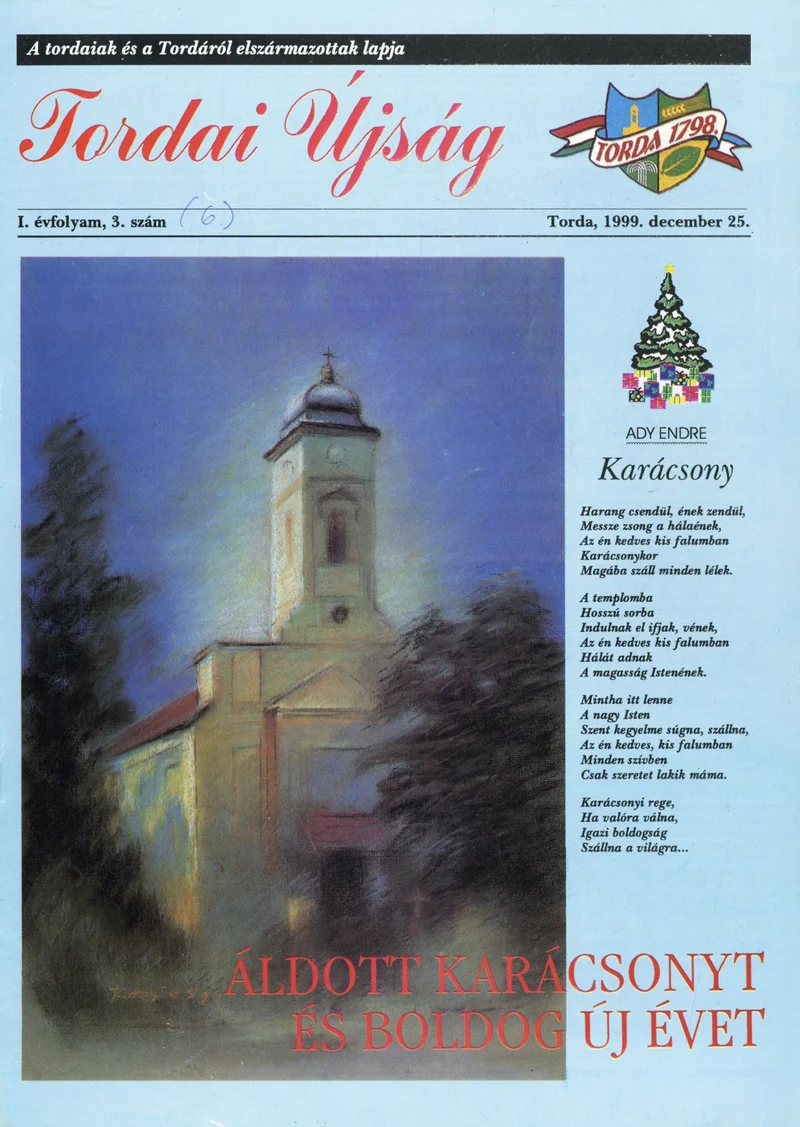 Tordai Újság, 2. évf. 1999. december 25. 4. sz. 1–16. oldal