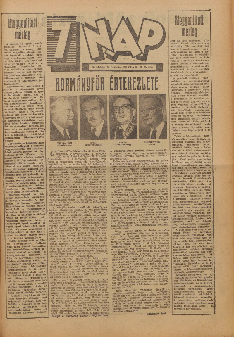 7 Nap, 10. évf. 1955. július 17. 29. sz. 1–16. oldal