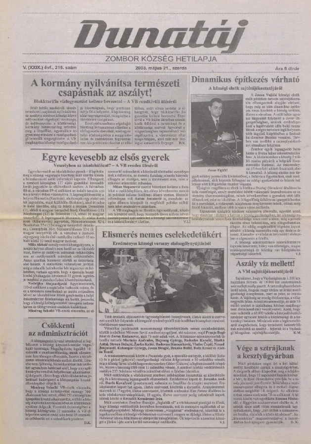 Dunatáj, 5. évf. 2003. május 21. 215. sz.