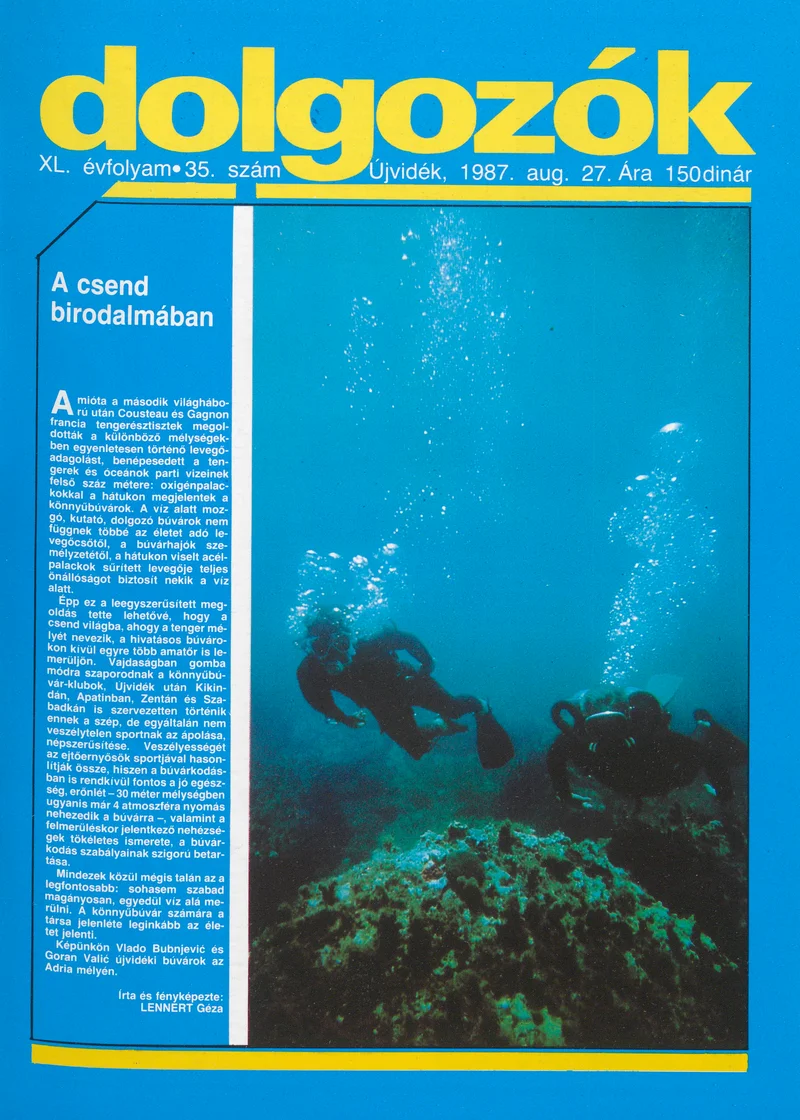 Dolgozók, 41. évf. 1987. augusztus 27. 35. sz.