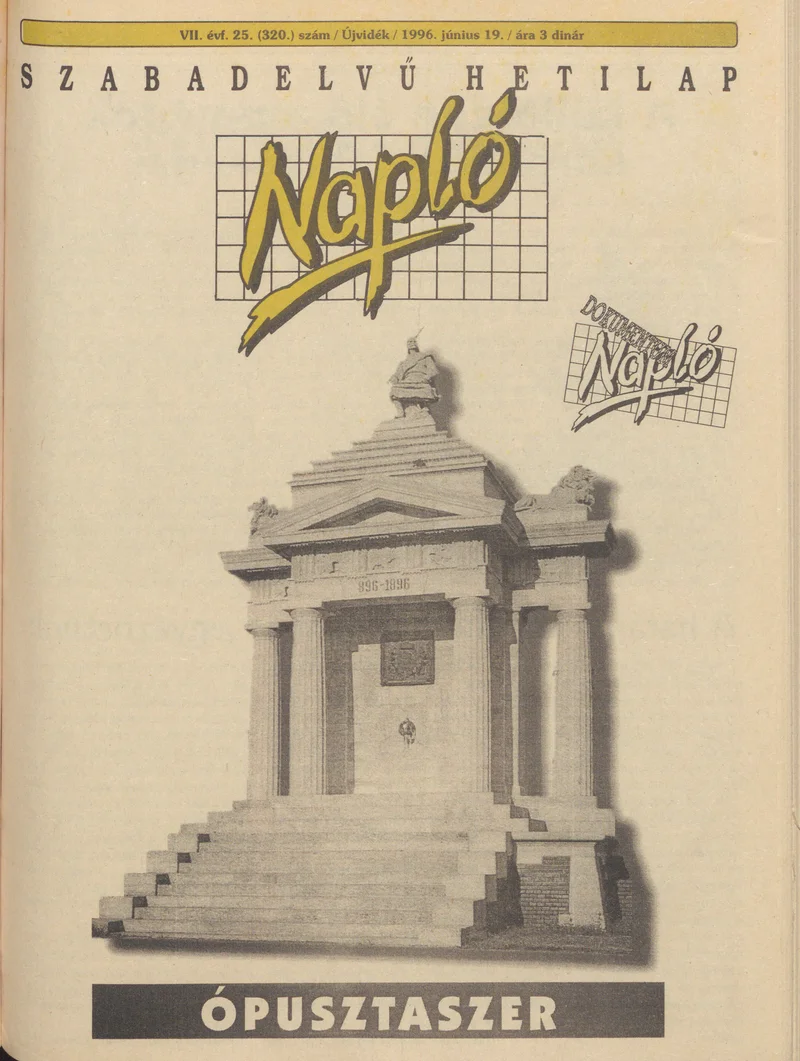 Napló - Szabadelvű hetilap, 7. évf. 1996. június 19. 320. sz.