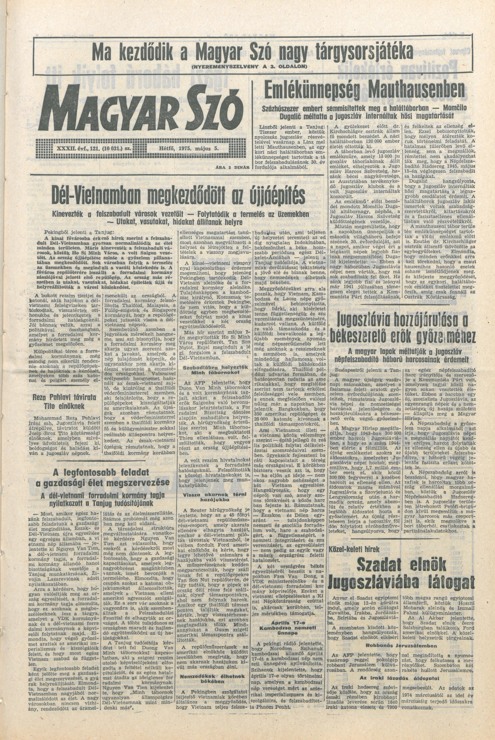 Magyar Szó, 32. évf. 1975. május 5. 121. sz.
