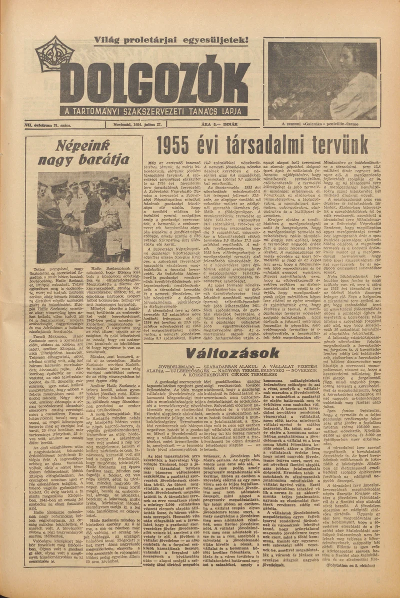 Dolgozók, 8. évf. 1954. július 27. 31. sz.