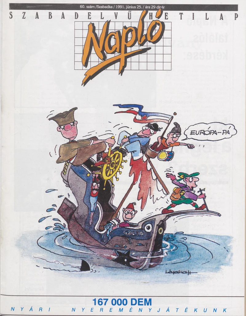 Napló - Szabadelvű hetilap, 2. évf. 1991. június 25. 60. sz.