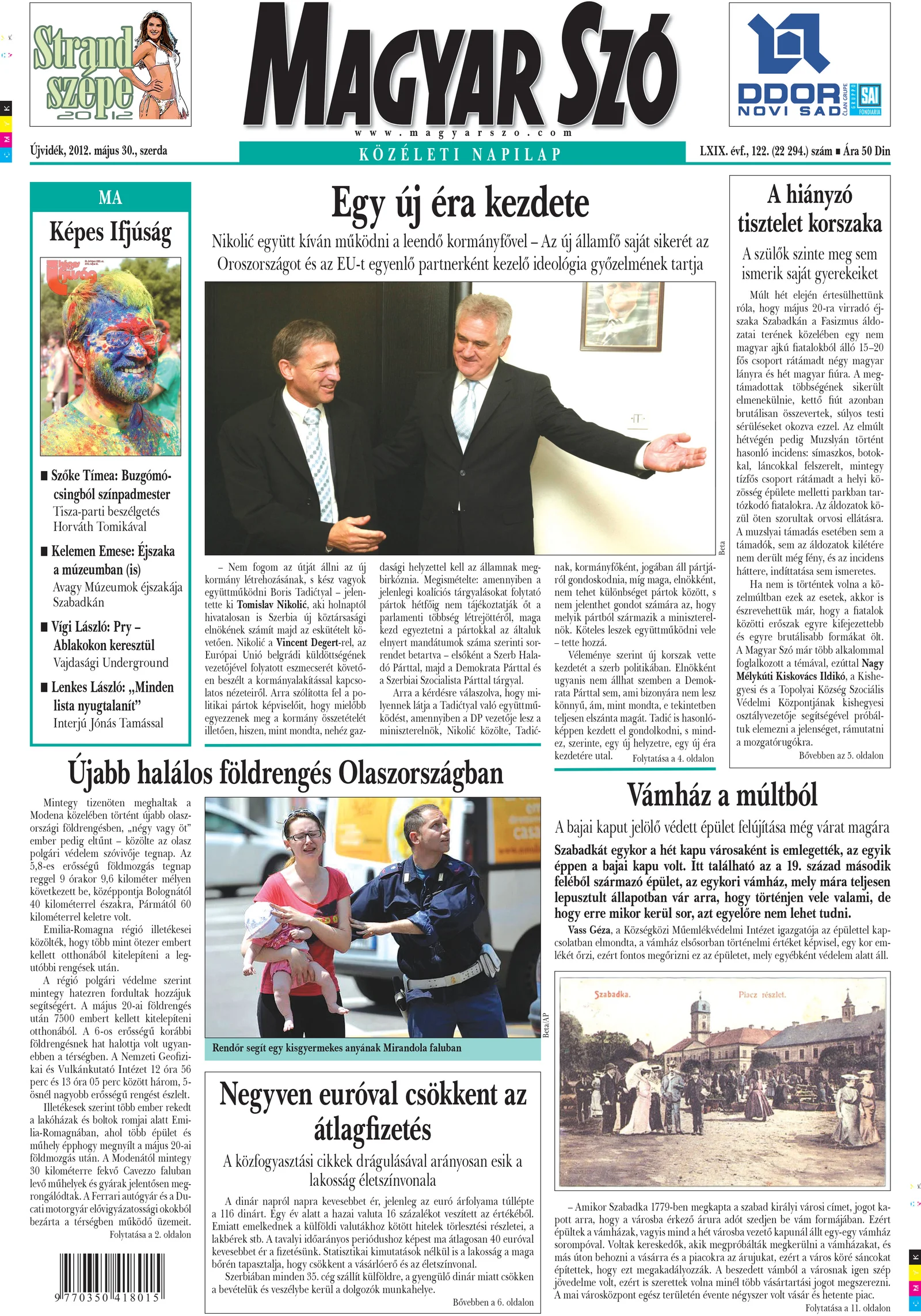 Magyar Szó, 69. évf. 2012. május 30. 122. sz. 1–20. oldal