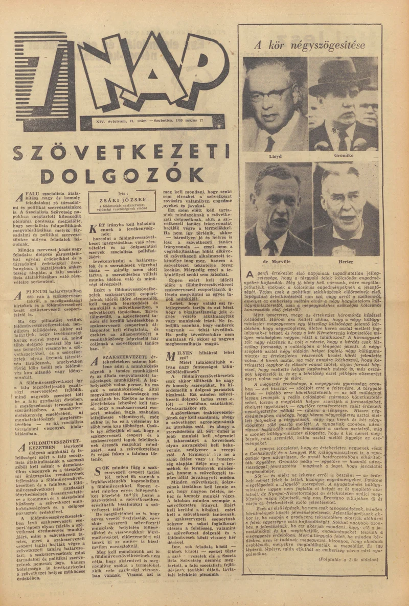 7 Nap, 14. évf. 1959. május 17. 21. sz. 1–20. oldal