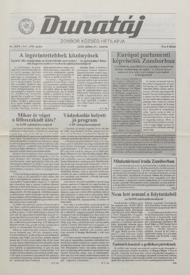 Dunatáj, 6. évf. 2004. július 21. 276. sz.