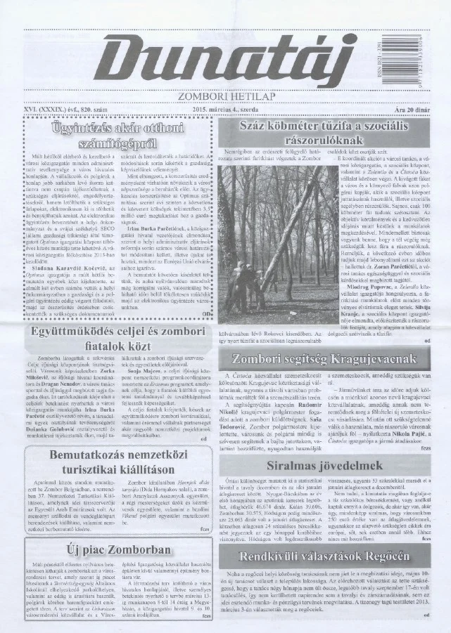 Dunatáj, 17. évf. 2015. március 4. 820. sz.