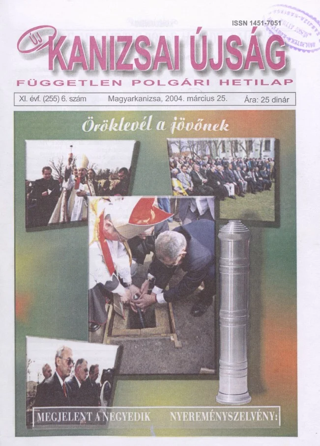 Új Kanizsai Újság, 11. évf. 2004. március 25. 6. sz.