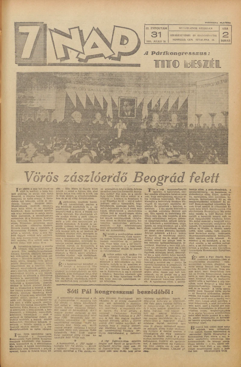 7 Nap, 3. évf. 1948. július 28. 31. sz. 1–4. oldal