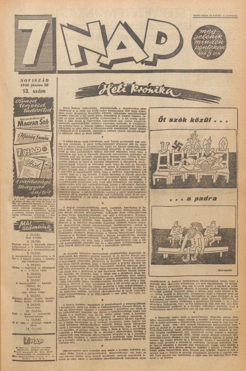 7 Nap, 1. évf. 1946. június 28. 13. sz. 1–12. oldal