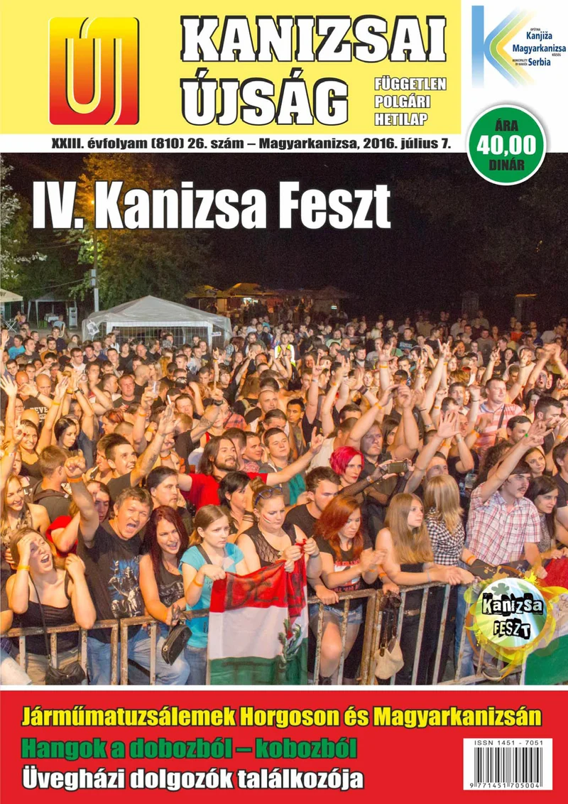 Új Kanizsai Újság, 23. évf. 2016. július 7. 26. sz.