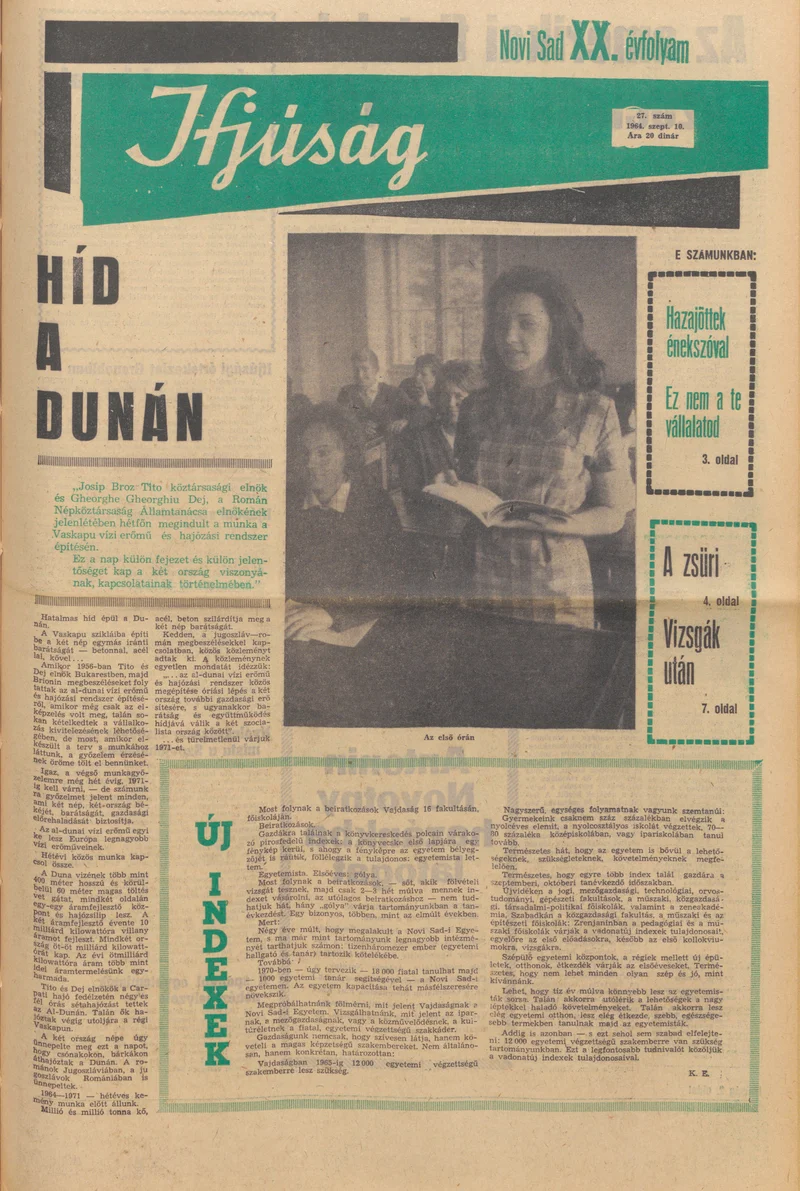 Ifjúság, 20. évf. 1964. szeptember 10. 27. sz.