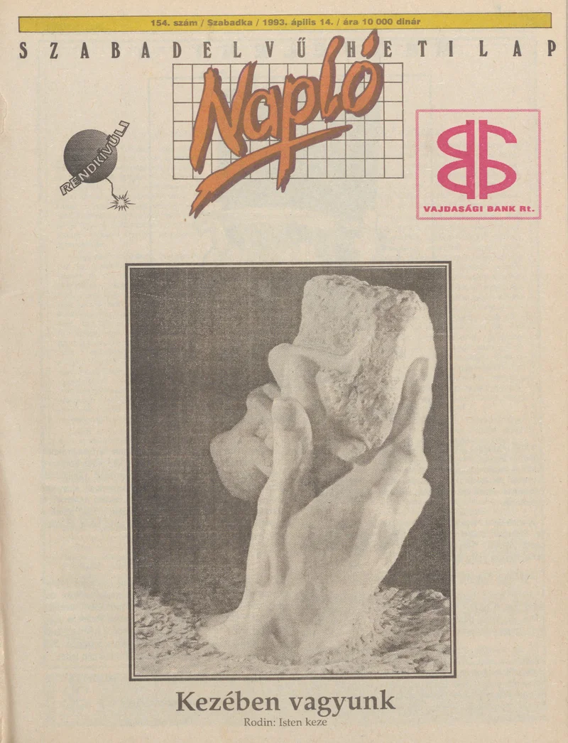 Napló - Szabadelvű hetilap, 4. évf. 1993. április 14. 154. sz.
