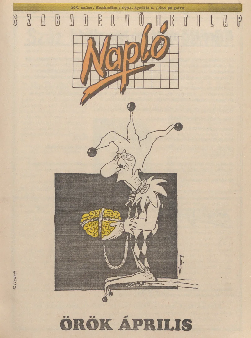 Napló - Szabadelvű hetilap, 5. évf. 1994. április 6. 205. sz.