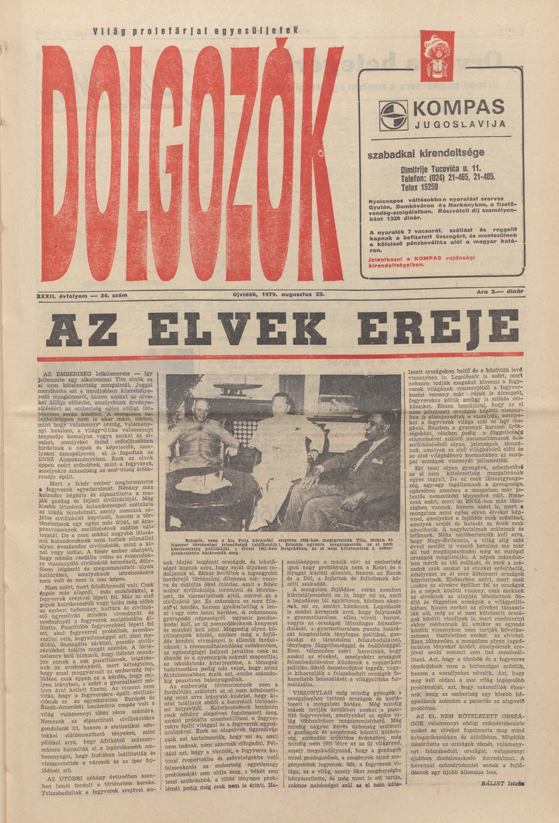 Dolgozók, 33. évf. 1979. augusztus 23. 34. sz.