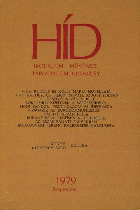 Híd, 43. évf. 1979. szeptember. 9. sz. 993–1124. oldal
