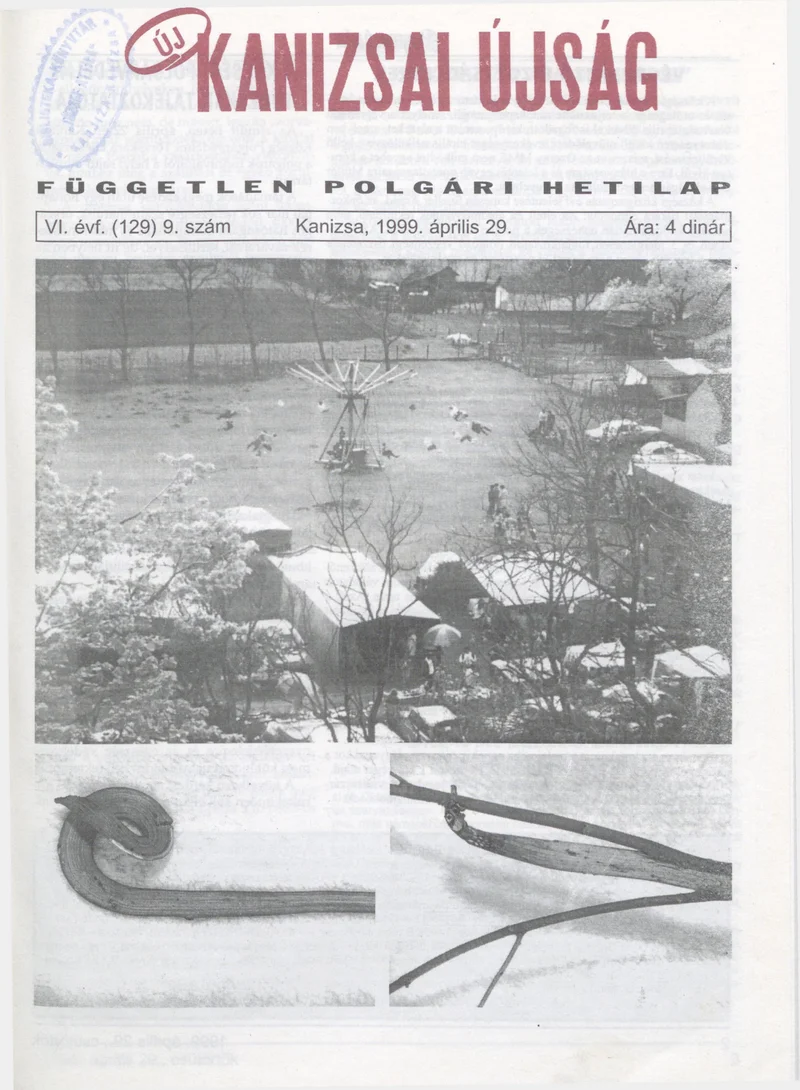 Új Kanizsai Újság, 6. évf. 1999. április 29. 9. sz.