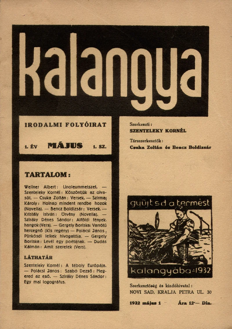 Kalangya, 1. évf. 1932. május. 1. sz. 1–64. oldal