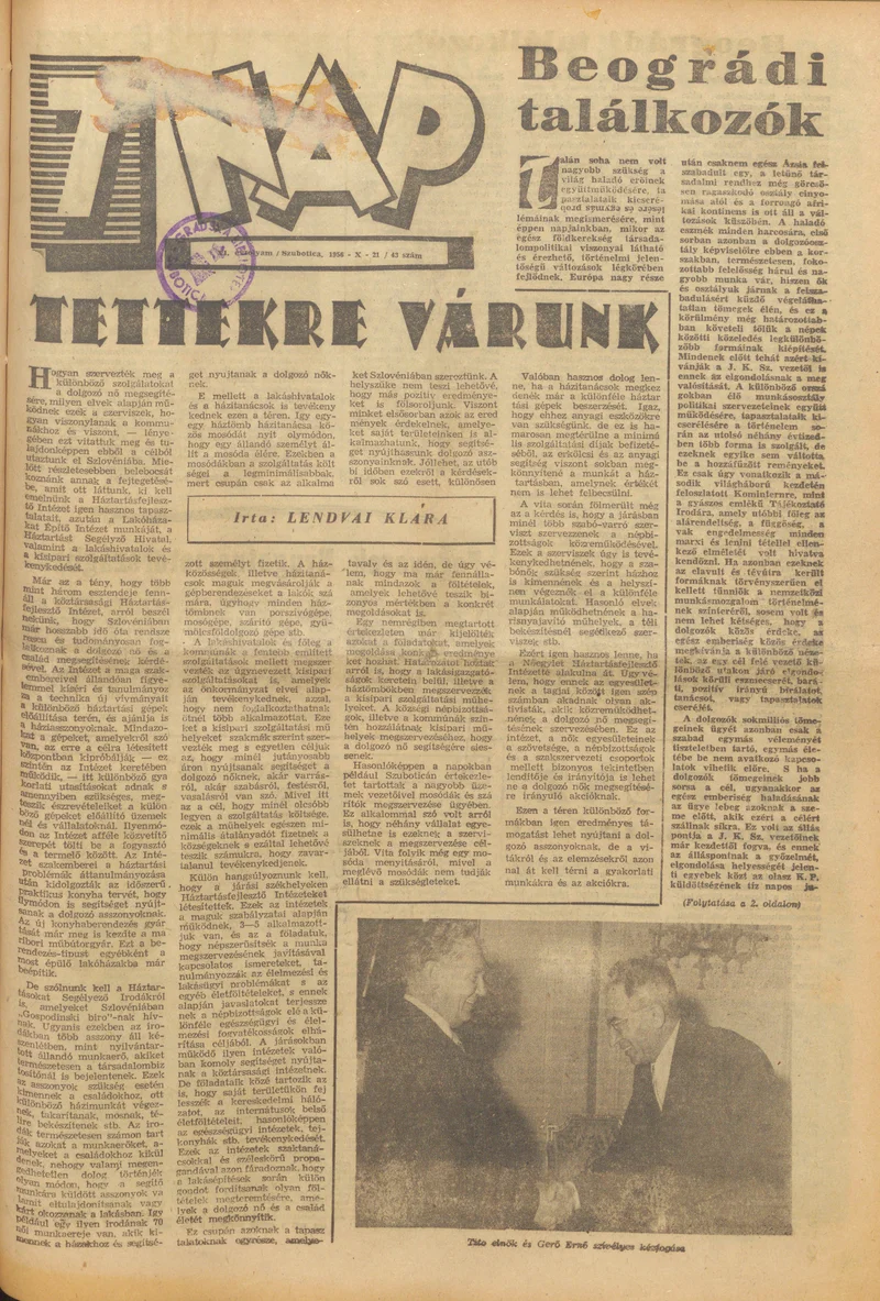 7 Nap, 11. évf. 1956. október 21. 43. sz.