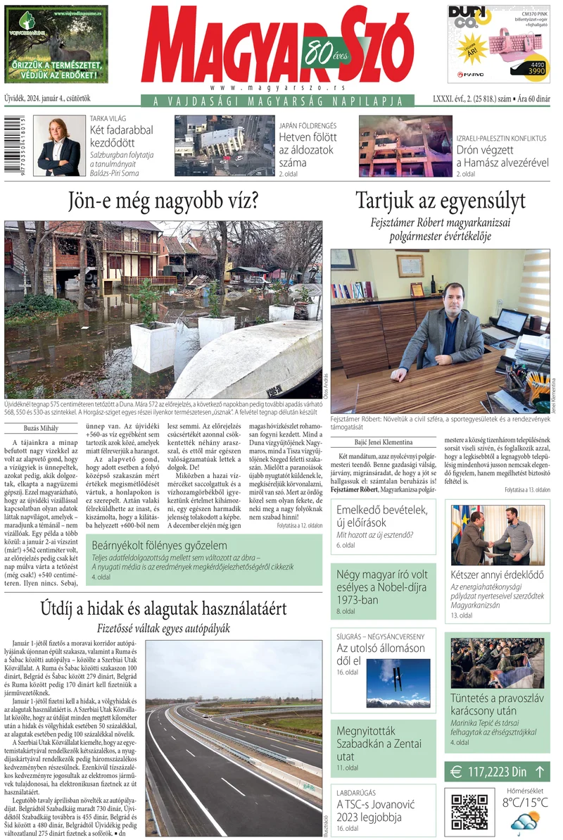 Magyar Szó, 81. évf. 2024. január 4. 2. sz. 1–20. oldal