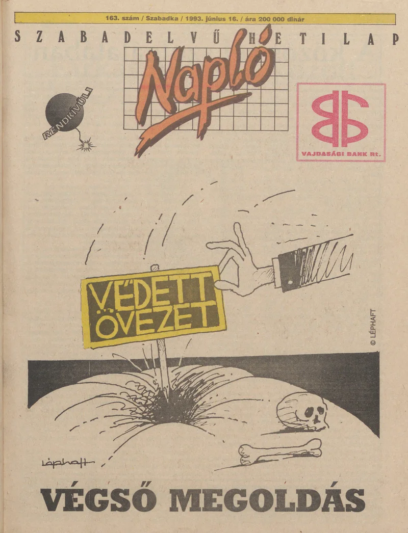 Napló - Szabadelvű hetilap, 4. évf. 1993. június 16. 163. sz.