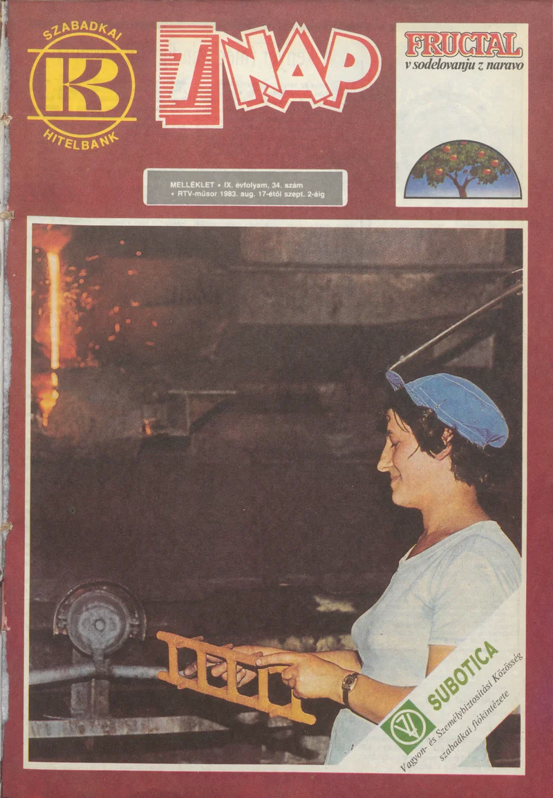 7 Nap melléklet, 9. évf. 1983. augusztus 27. – szeptember 2. 34. sz.
