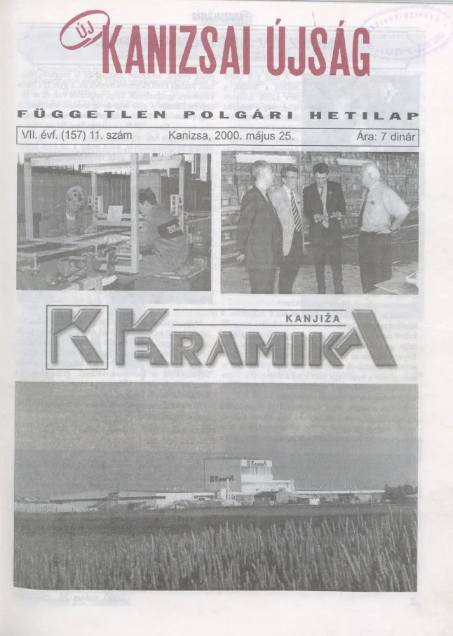 Új Kanizsai Újság, 7. évf. 2000. május 25. 11. sz.
