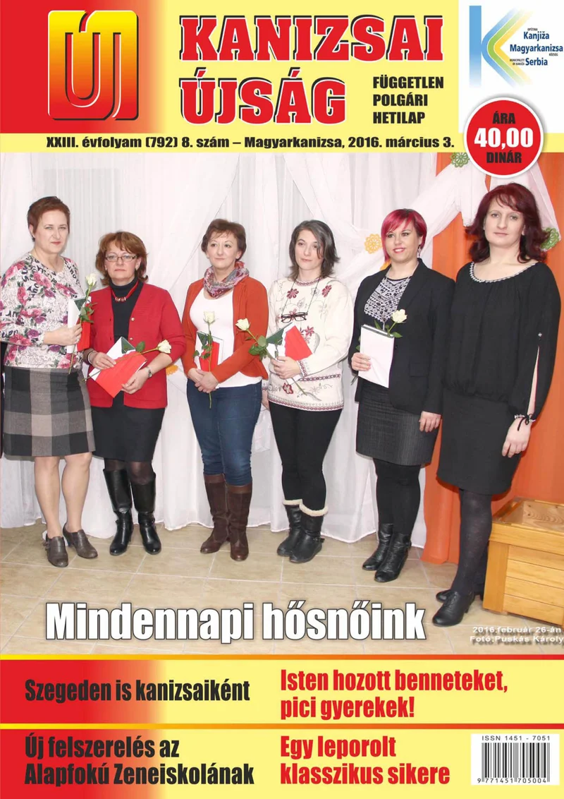 Új Kanizsai Újság, 23. évf. 2016. március 3. 8. sz.