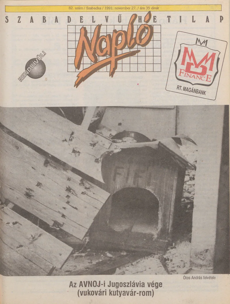 Napló - Szabadelvű hetilap, 2. évf. 1991. november 27. 82. sz.