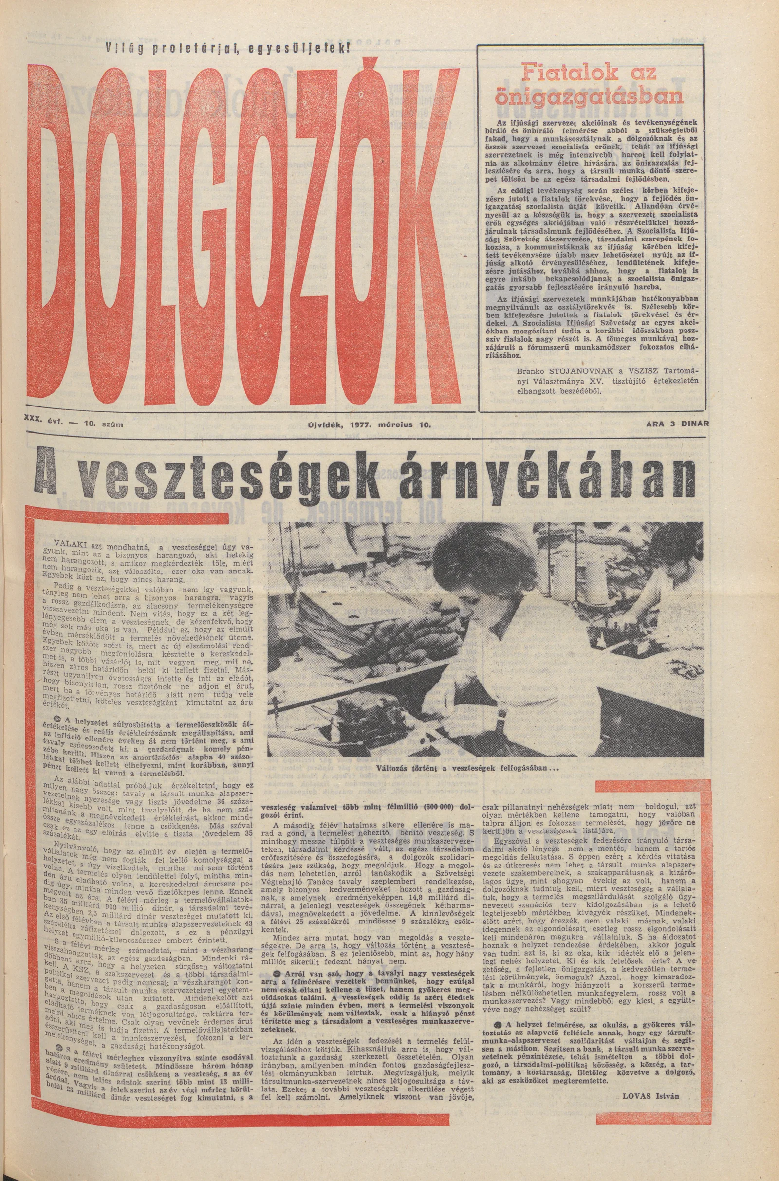 Dolgozók, 31. évf. 1977. március 10. 10. sz.