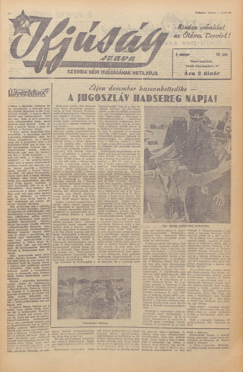 Ifjúság Szava, 5. évf. 1949. december 17. 223. sz.