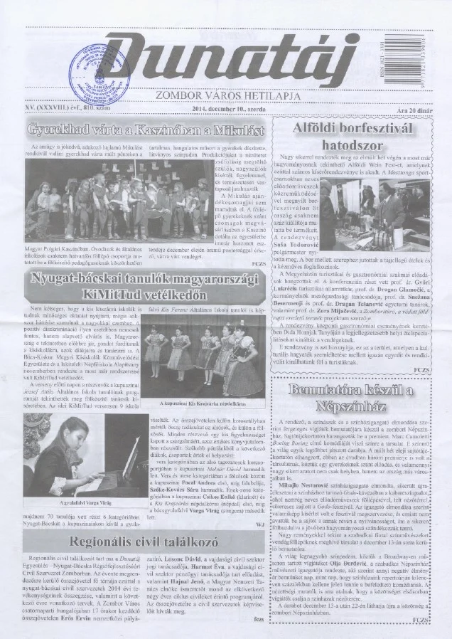 Dunatáj, 16. évf. 2014. december 10. 810. sz.