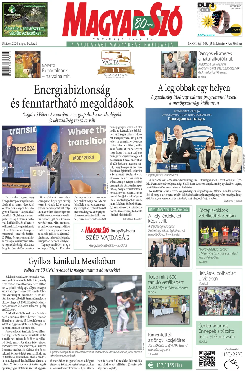 Magyar Szó, 81. évf. 2024. május 14. 108. sz. 1–20. oldal