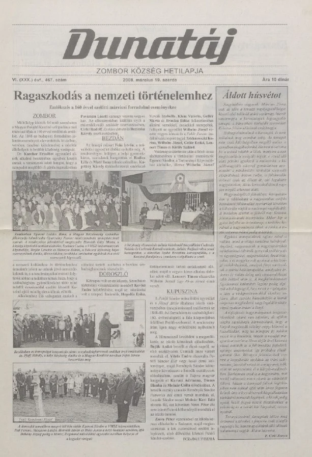 Dunatáj, 10. évf. 2008. március 19. 467. sz.