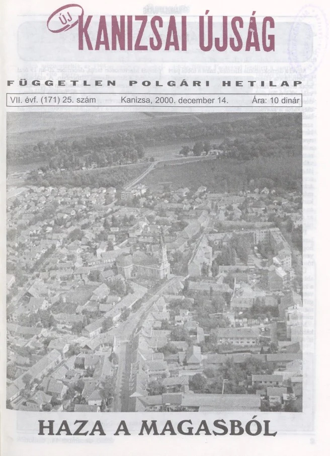 Új Kanizsai Újság, 7. évf. 2000. december 14. 25. sz.