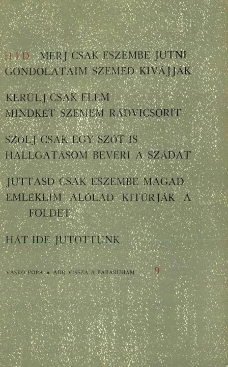 Híd, 27. évf. 1963. szeptember. 9. sz. 849–970. oldal