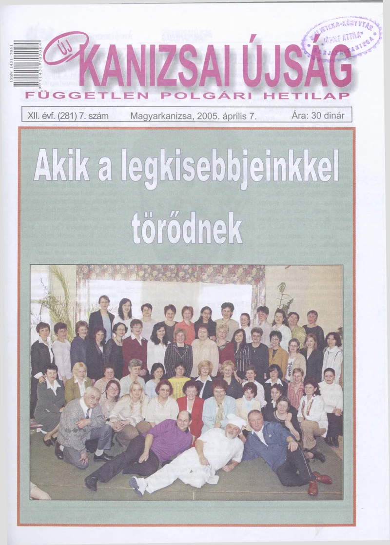 Új Kanizsai Újság, 12. évf. 2005. április 7. 7. sz.