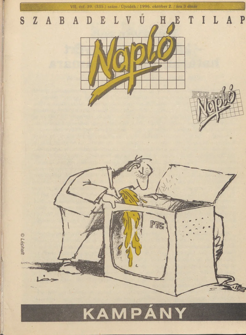 Napló - Szabadelvű hetilap, 7. évf. 1996. október 2. 335. sz.