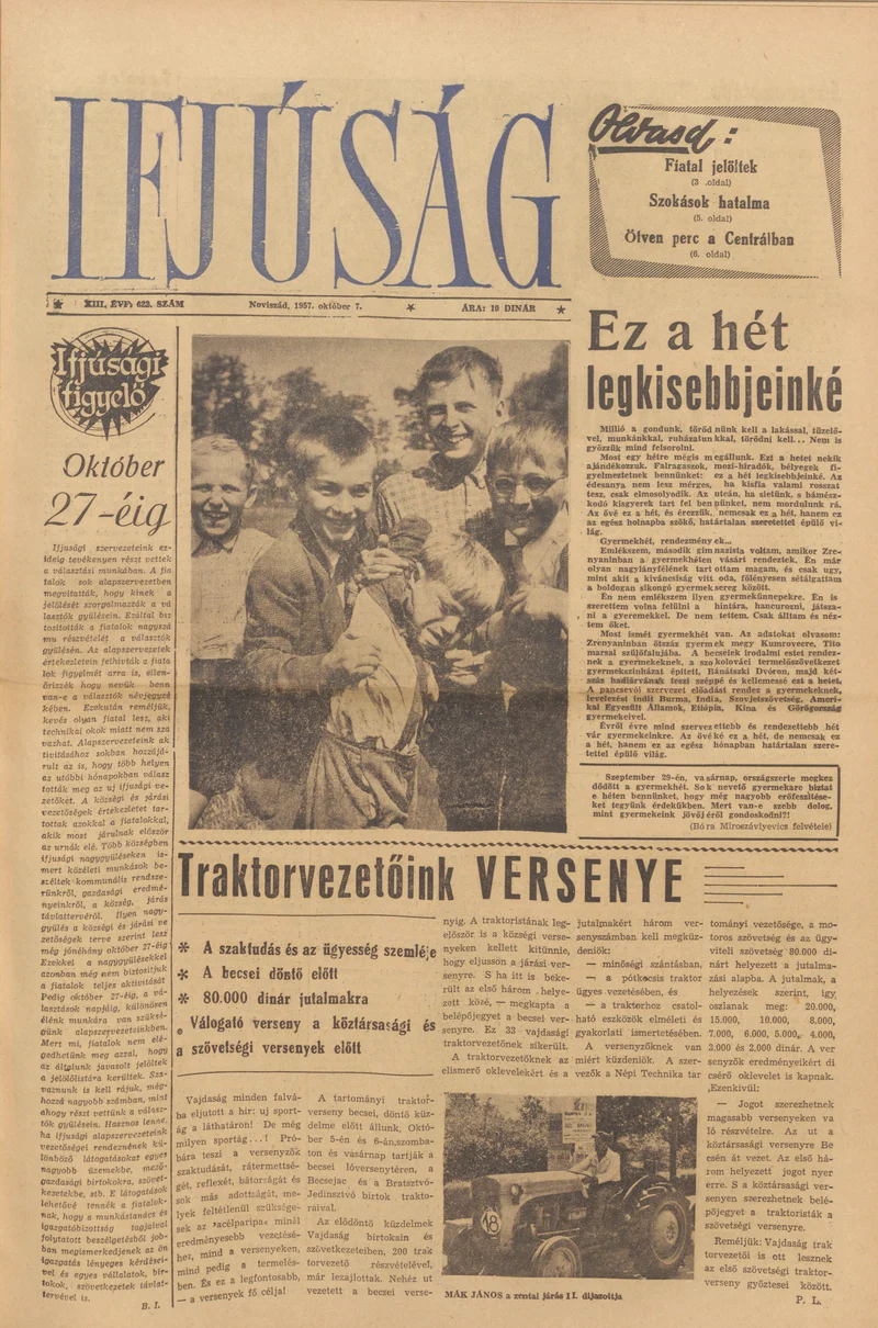 Ifjúság, 13. évf. 1957. október 7. 622. sz.