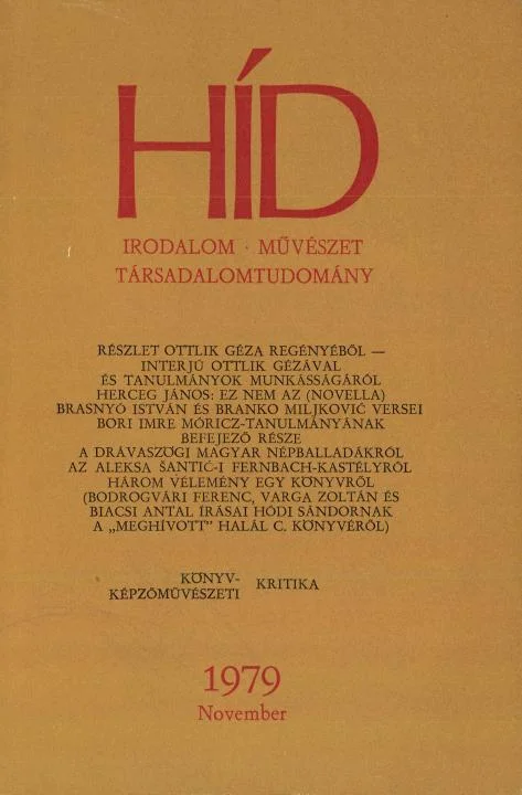Híd, 43. évf. 1979. november. 11. sz. 1277–1412. oldal