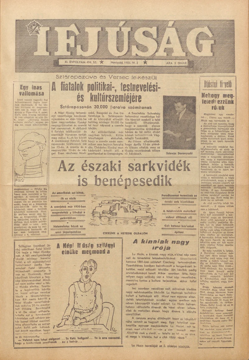 Ifjúság, 11. évf. 1955. április 2. 494. sz.
