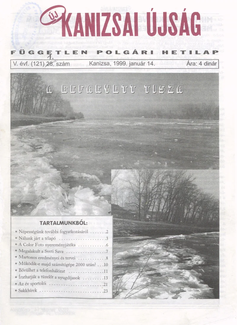 Új Kanizsai Újság, 6. évf. 1999. január 14. 1. sz.