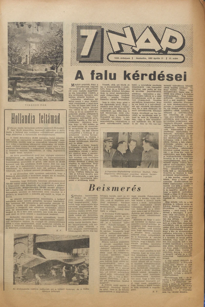 7 Nap, 8. évf. 1953. április 12. 15. sz. 1–12. oldal