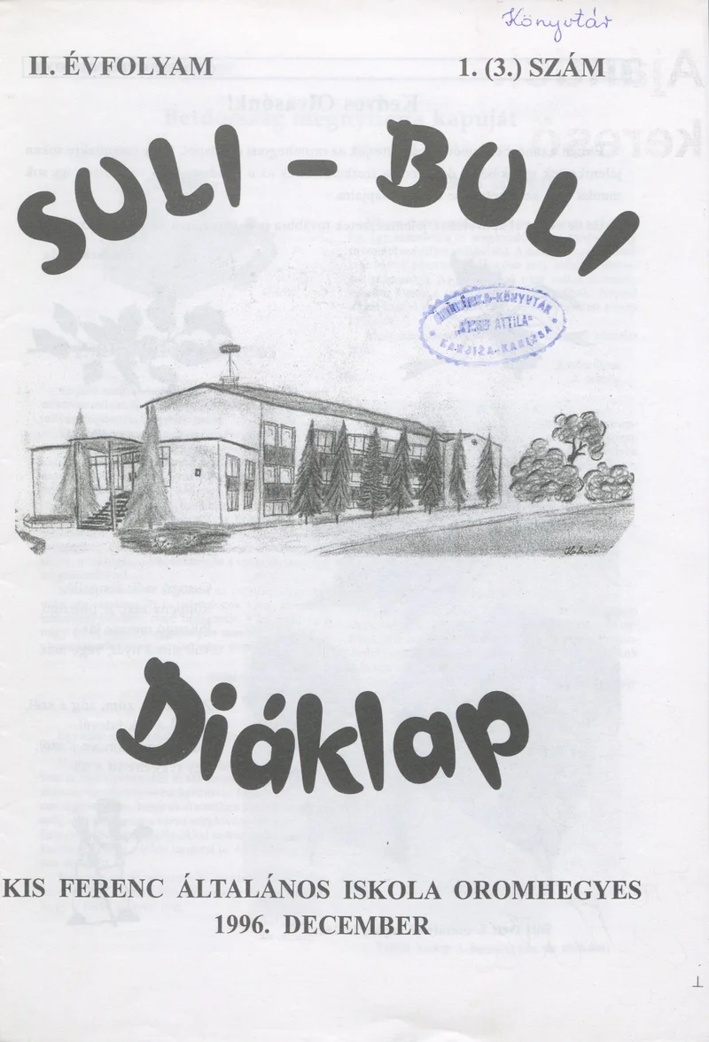 Diáklap Suli, 3. évf. 1996. december. 6. sz.