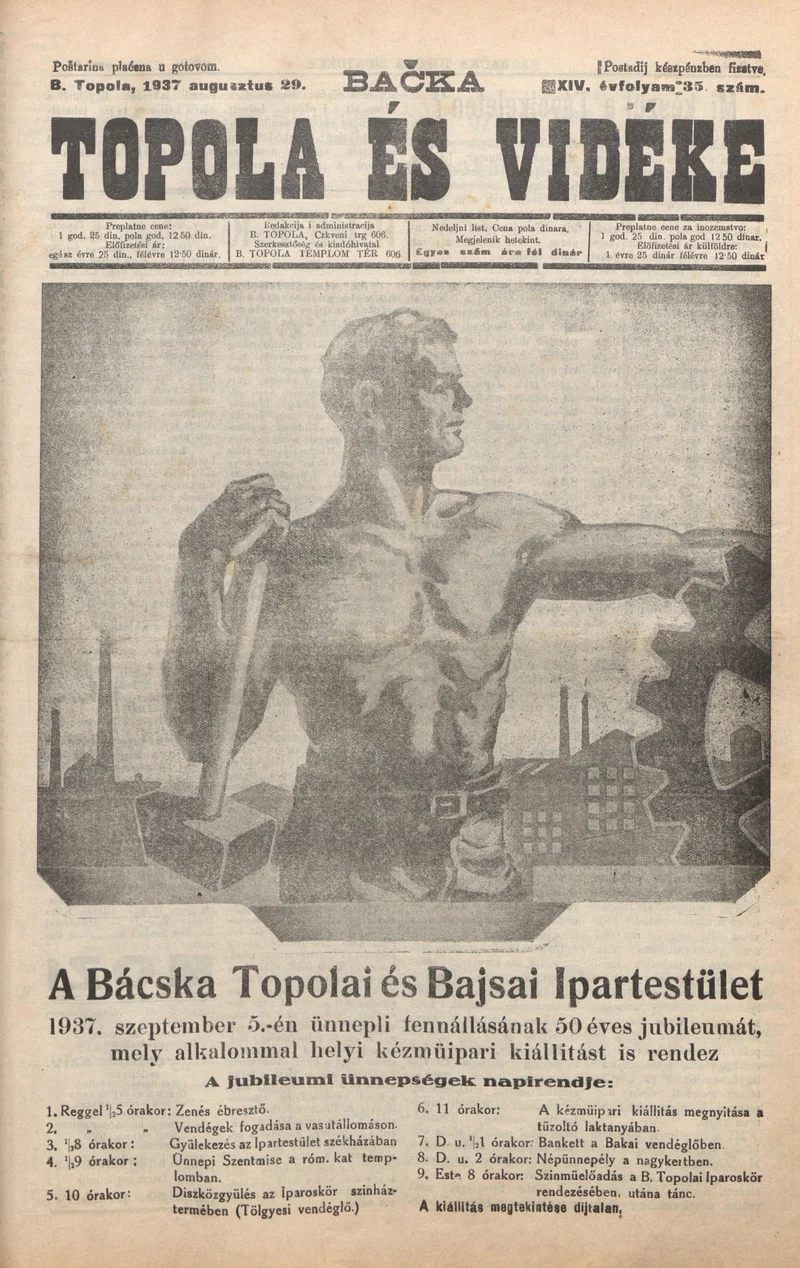 Bačka Topola és Vidéke, 14. évf. 1937. augusztus 29. 35. sz.