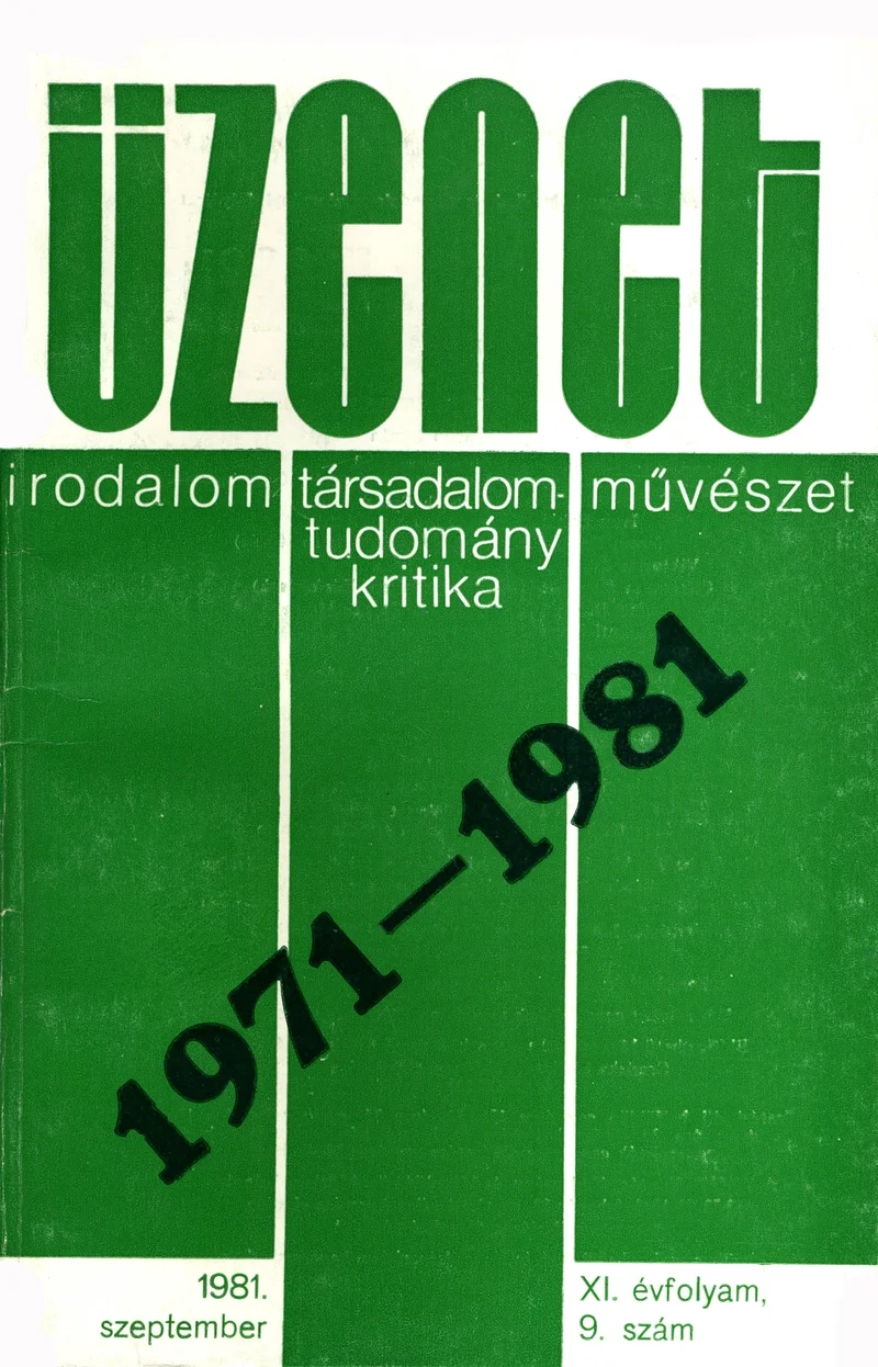 Üzenet, 11. évf. 1981. szeptember. 9. sz.
