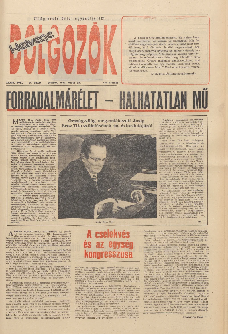 Dolgozók, 36. évf. 1982. május 27. 21. sz.
