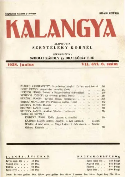 Kalangya, 7. évf. 1938. június. 6. sz. 241–287. oldal