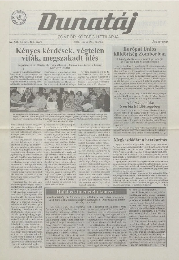 Dunatáj, 9. évf. 2007. június 20. 428. sz.